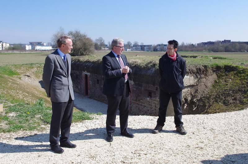 Prof. Dr. Wettengel, OB Noerenberg und Vereinsvorsitzender Matthias Burger