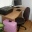 PC mit Schreibtisch Monitor Boxen Tastatur usw